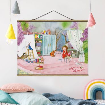 Foto su tessuto da parete con bastone - Strawberry Coniglio Erdbeerfee - Tinker - Orizzontale 3:4
