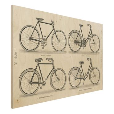 Stampa su legno - Vintage Poster Biciclette - Orizzontale 2:3