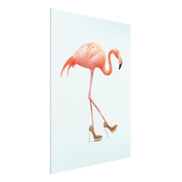 Stampa su Forex - Flamingo con tacchi alti - Verticale 4:3