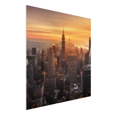 Quadro in forex - Manhattan Skyline Evening - Quadrato 1:1