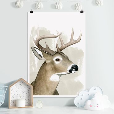 Poster - Forest Friends - Deer - Verticale 3:2