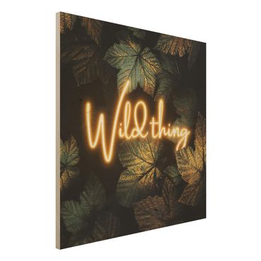 Stampa su legno - Wild Thing Golden Leaves - Quadrato 1:1