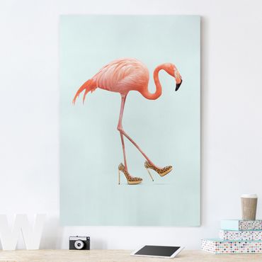 Stampa su tela - Flamingo con tacchi alti - Verticale 3:2