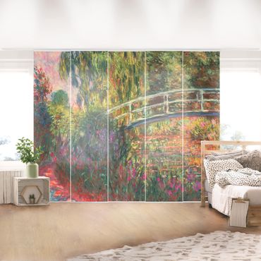 Tende scorrevoli set - Claude Monet - Ponte giapponese di Giverny - 5 Pannelli
