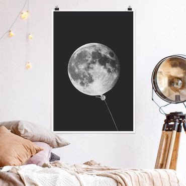 Poster - Jonas Loose - Palloncino con Luna - Verticale 3:2