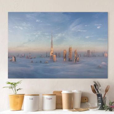 Stampa su tela - Dubai Sopra Le Nuvole - Orizzontale 3:2