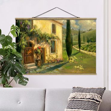 Foto su tessuto da parete con bastone - Paesaggio Italiano - Cypress - Orizzontale 2:3