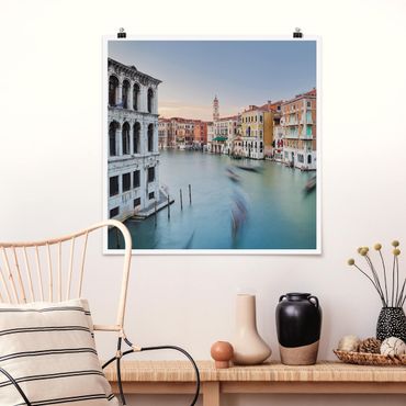Poster - Vista Canal Grande dal Ponte di Rialto di Venezia - Quadrato 1:1