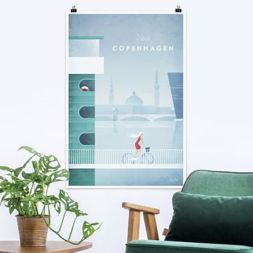 Poster - Poster di viaggio - Copenaghen - Verticale 3:2
