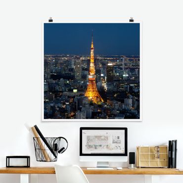 Poster - Torre di Tokyo - Quadrato 1:1