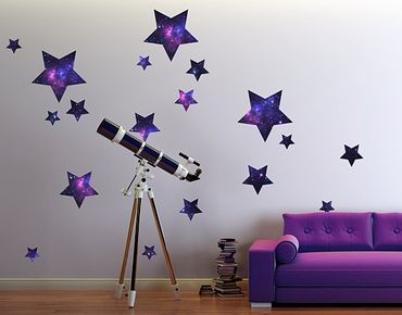 Adesivo murale no.542 Stars Galaxie 18s Set