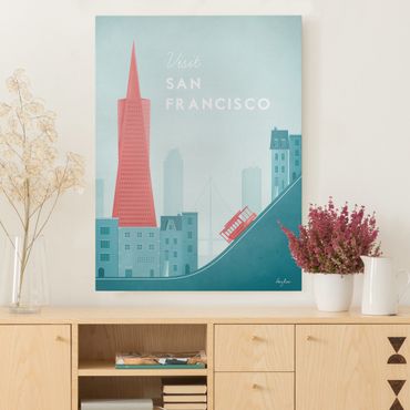 Stampa su tela - Poster Travel - San Francisco - Verticale 4:3