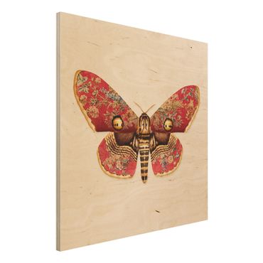 Stampa su legno - Vintage Moth - Quadrato 1:1