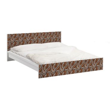 Carta adesiva per mobili IKEA - Malm Letto basso 160x200cm Woodcut in brown