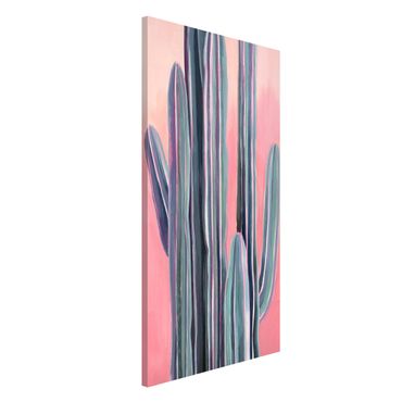 Lavagna magnetica - Cactus su rosa I - Formato verticale 4:3