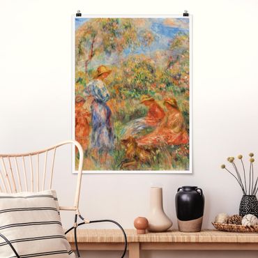Poster - Auguste Renoir - Paesaggio con le donne e bambini - Verticale 4:3