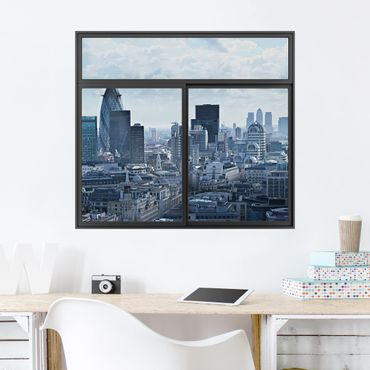Trompe l'oeil adesivi murali - Finestra su Londra Skyline
