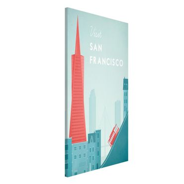 Lavagna magnetica - Poster Travel - San Francisco - Formato verticale 4:3