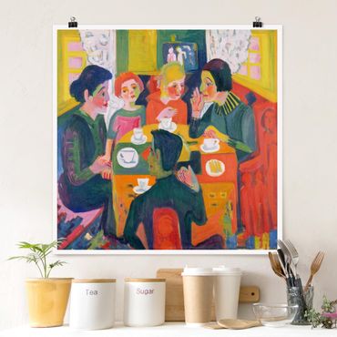 Poster - Ernst Ludwig Kirchner - Tavolino - Quadrato 1:1