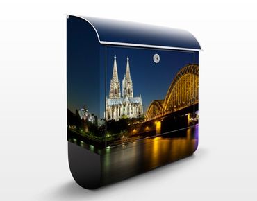 Cassetta postale Cologne At Night 39x46x13cm