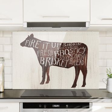 Paraschizzi in vetro - Farm BBQ - Cow