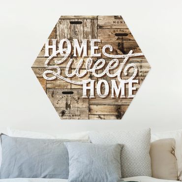 Esagono in forex - Home Sweet Home parete di legno