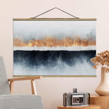Foto su tessuto da parete con bastone - Elisabeth Fredriksson - Golden Horizon Acquerello - Orizzontale 2:3