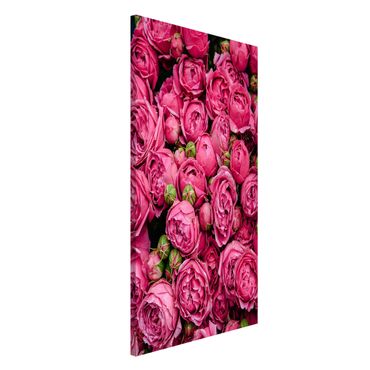 Lavagna magnetica - Peonie rosa - Formato verticale 4:3