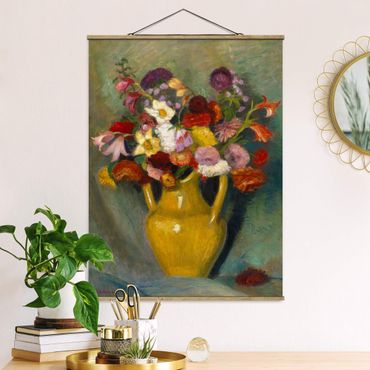 Foto su tessuto da parete con bastone - Otto Modersohn - bouquet colorato - Verticale 4:3