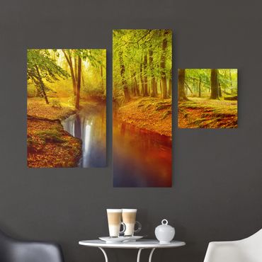 Stampa su tela 3 parti - autumn forest - Collage 1