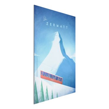 Stampa su alluminio - Poster di viaggio - Zermatt - Verticale 3:2