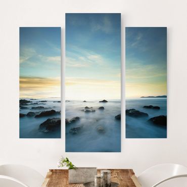 Stampa su tela 3 parti - Sunset Over The Ocean - Trittico da galleria