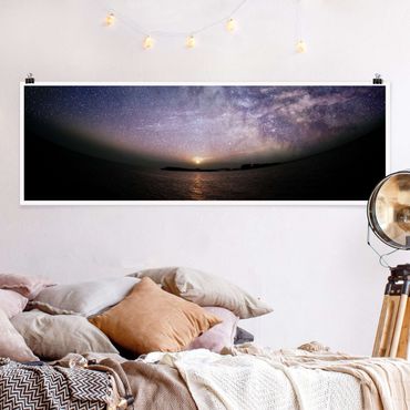 Poster - Sole e le stelle in mare - Panorama formato orizzontale