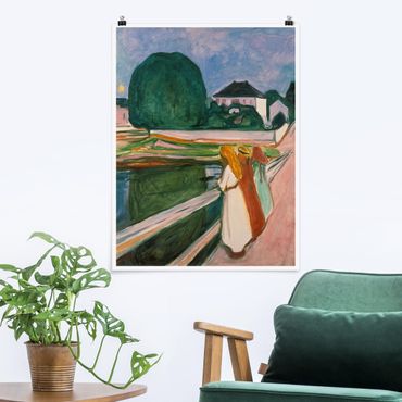 Poster - Edvard Munch - Notte Bianca - Verticale 4:3