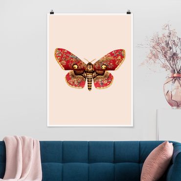 Poster - Vintage Moth - Verticale 4:3