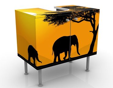 Mobile per lavabo design African Elefant Walk