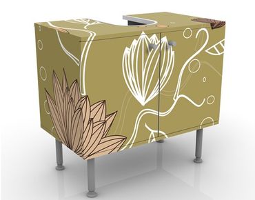 Mobile per lavabo design Art Nouveau Flower