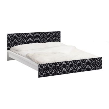 Carta adesiva per mobili IKEA - Malm Letto basso 160x200cm Dot pattern in black