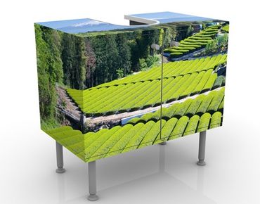 Mobile per lavabo design Tea Fields In Front Of The Fuji