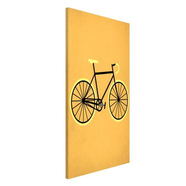 Lavagna magnetica - Bicicletta in giallo