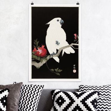 Poster - Asian illustrazione d'epoca White Cockatoo - Verticale 3:2