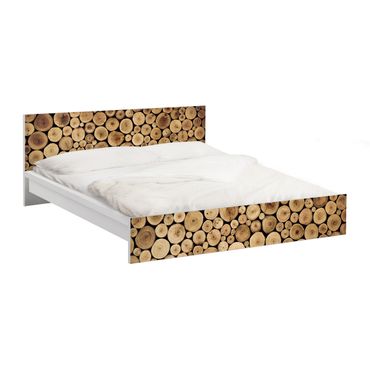 Carta adesiva per mobili IKEA - Malm Letto basso 160x200cm Homey Firewood