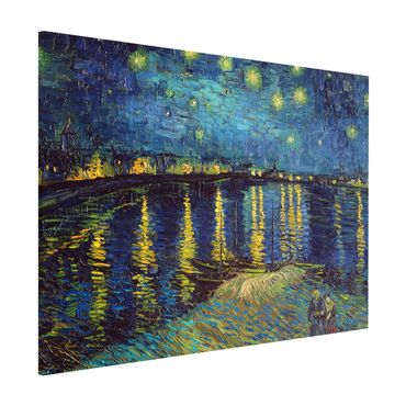 Lavagna magnetica - Vincent Van Gogh - Notte stellata sul Rodano - Formato orizzontale 3:4