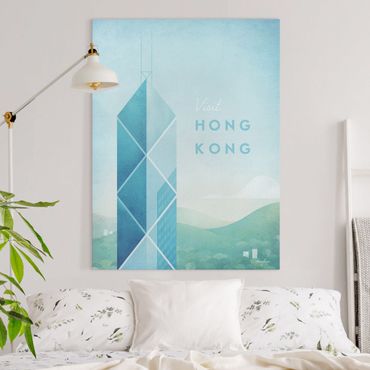 Stampa su tela - Poster Travel - Hong Kong - Verticale 4:3