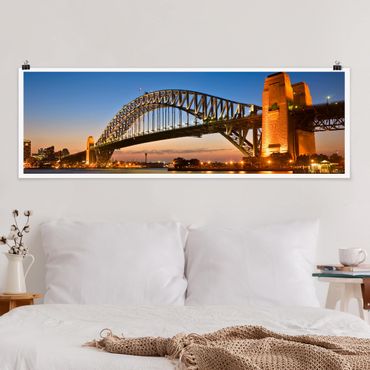 Poster - Harbour Bridge di Sydney - Panorama formato orizzontale