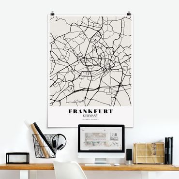 Poster - Frankfurt City Map - Classica - Verticale 4:3