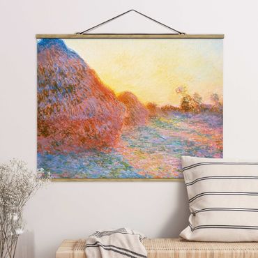 Foto su tessuto da parete con bastone - Claude Monet - Straw Barn - Orizzontale 3:4