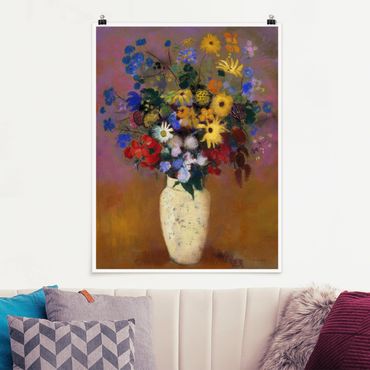 Poster - Odilon Redon - fiori in un vaso - Verticale 4:3