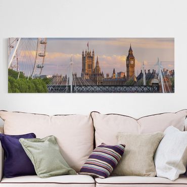 Stampa su tela - Westminster Palace London - Panoramico