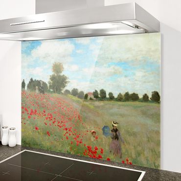 Paraschizzi in vetro - Claude Monet - Poppy Field At Argenteuil